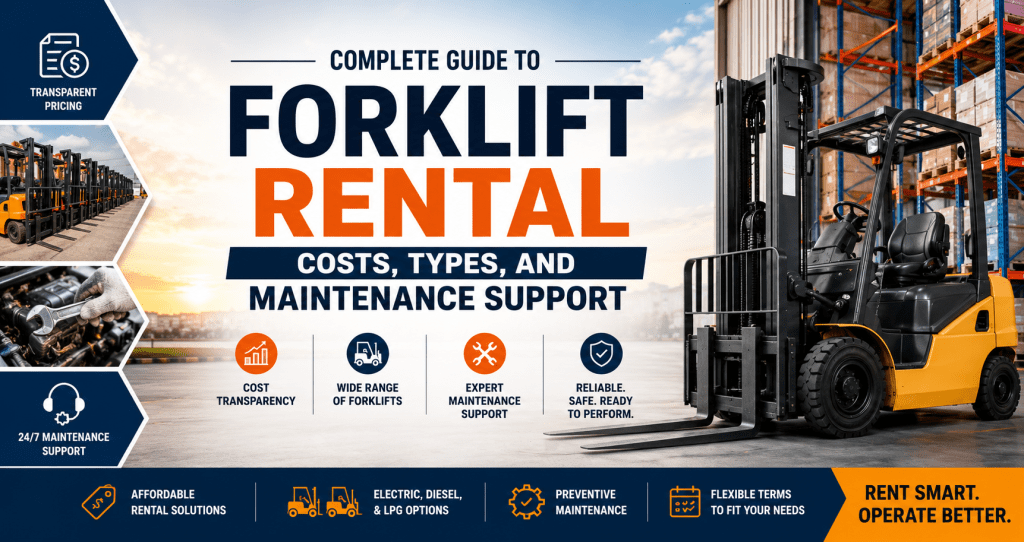 Complete Guide to Forklift Rental Costs, Types, and Maintenance Support