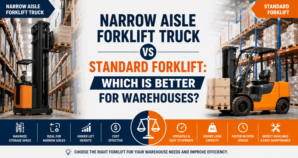 Narrow Aisle Forklift Truck vs Standard Forklift: Which Is Better for Warehouses?